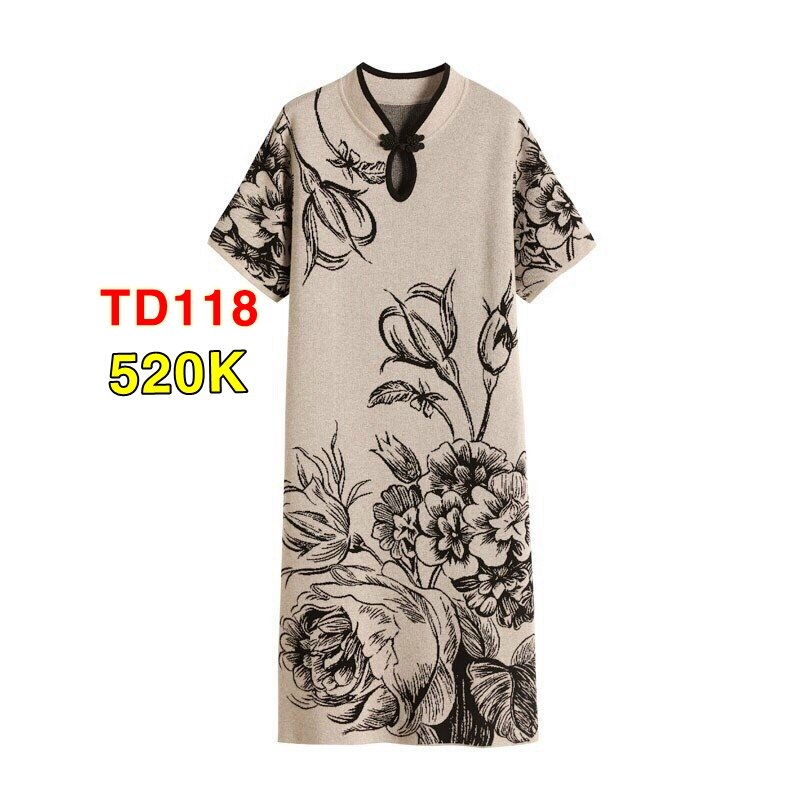 Đầm en Suông Cổ Tàu - TD118